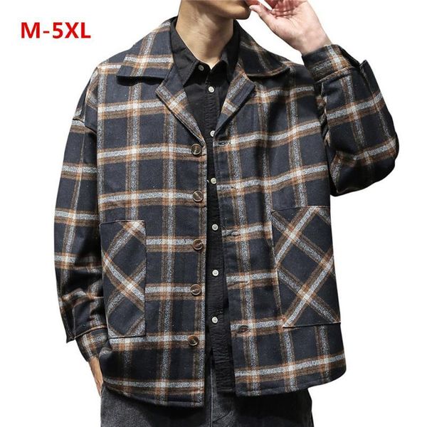 

mens bomber jackets men's new winter style retro checked blouse large size coat blouse windbreaker jaqueta masculina, Black;brown