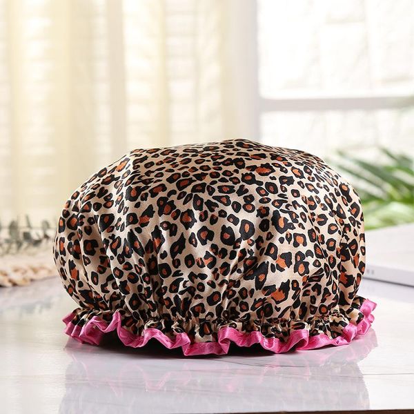 

водонепроницаемый душ шапки двойной слой эластичная ванна шляпа для ванны для женщин спа для купания аксессуар парикмахерская ванная комната