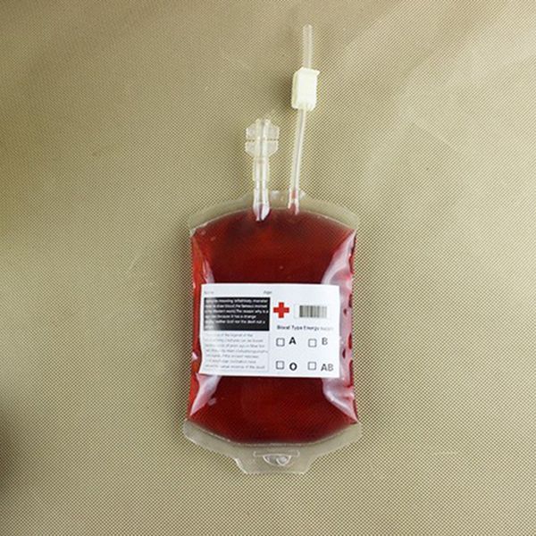 Высокое качество DHL PVC Material Toys Многоразовые энергетики в крови Сумка для питья Хэллоуин реквизит вампир двойной ствол волосы