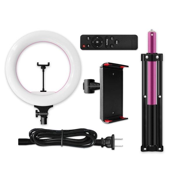 

flash heads 32cm/12inch led ring light fill-in lamp 3500k-5600k dimmable with remote control for youtube video recording live streaming