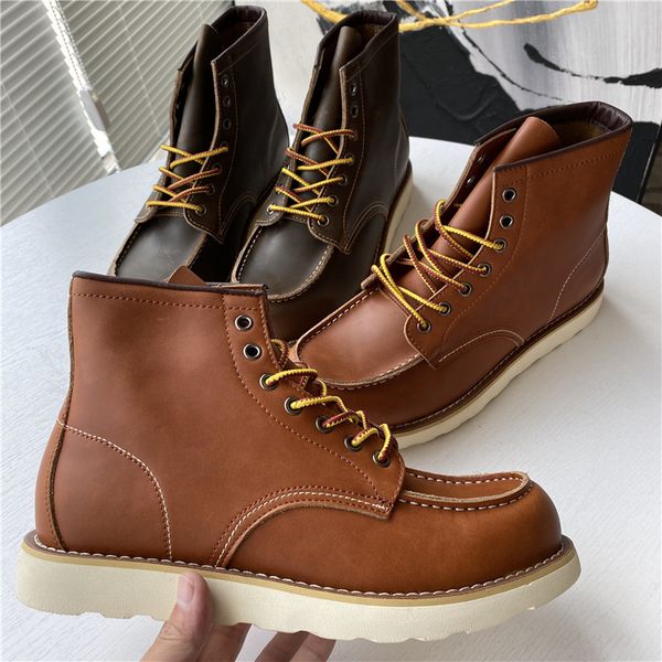 

foreigners create a new fashion shoes for men 2020 with leather and high martin boots