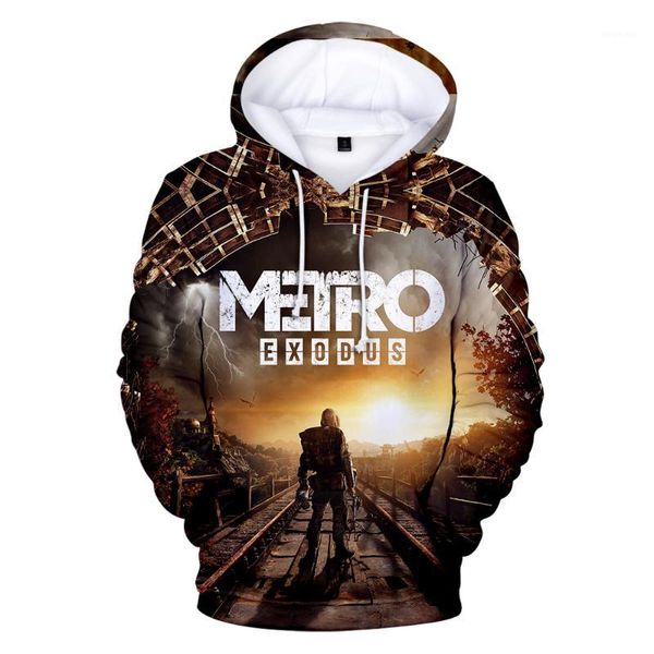 

aikooki new 3d hoodies print fashion metro exodus men/women autumn casual harajuku sweatshirts metro exodus 3d hoodie 1, Black