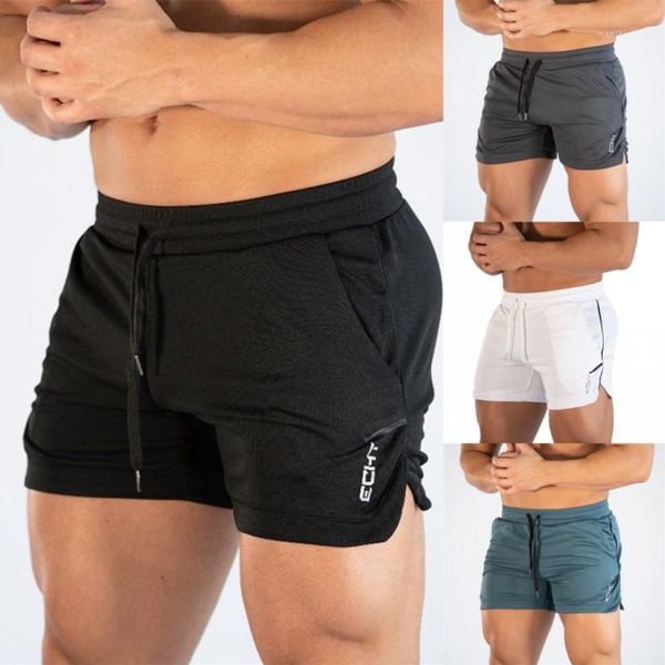 

2020 summer mens shorts jogger fitness fashion casual gyms joggers workout bodybuilding breathable quick-drying beach shorts1, White;black