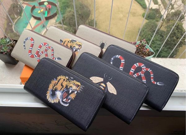 

высококачественные мужские животные короткие кошельки кожаные черные змеи тигровые пчелы кошельки женщин длинный стиль кошелек г уолтовые ка, Red;black