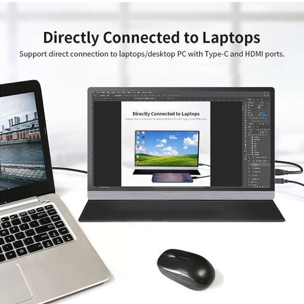 

monitors aosiman portable monitor 15.6inch 4k lcd screen 47% nstc 16.7 million colors display ips panel fast response1