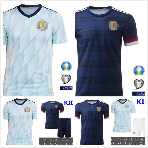 

2020 mcgregor griffiths robertson mens soccer jerseys scotland national team shankland findlay mcginn home away football shirts uniforms, Black;yellow