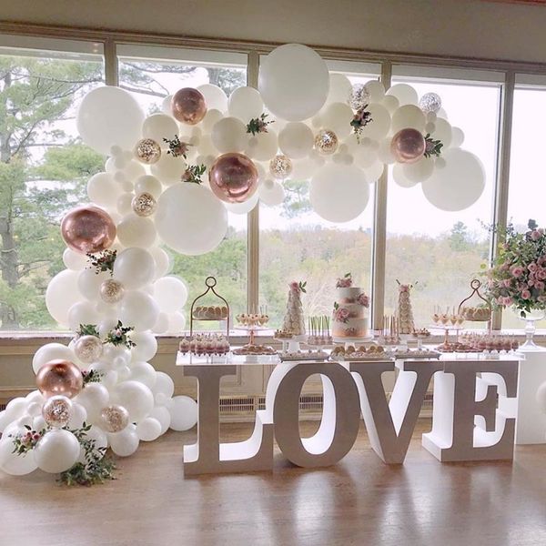 

white balloon garland kit gold ballon blanc balloon arch wedding deco bridal shower birthday party baby boy girl decoration s6xn 1027