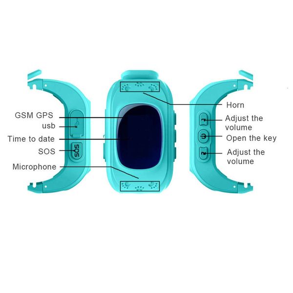

q50 children's gps positioning watch, sos smart wristband with remote controldew