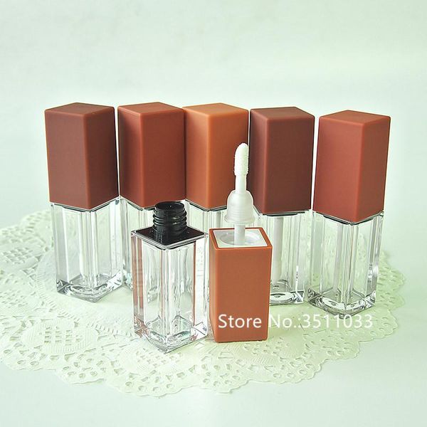 

40pcs 5ml high class empty plastic lip gloss tube diy elegant liquid lipstick portable bottle lipgloss beauty tool pimpkin color