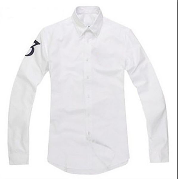 

man horse 100% cotton thick camisa masculina men long sleeve dress shirts fashion casual hombre shirts, White;black