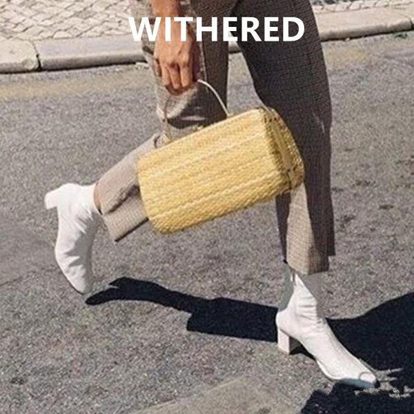 

withered ins fashion blogger retro slim solid real leather soft heel short ankle boots women shoes woman botas mujer shoes women, Black