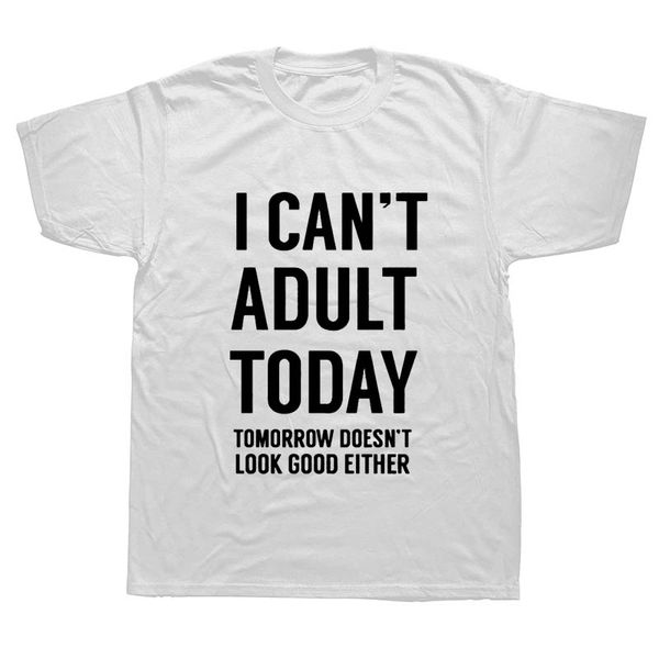 

я не могу взрослые сегодня смешной мужчина лето хлопка harajuku с коротким рукавом streetwear черные дизайнеров балахона футболки толстовка