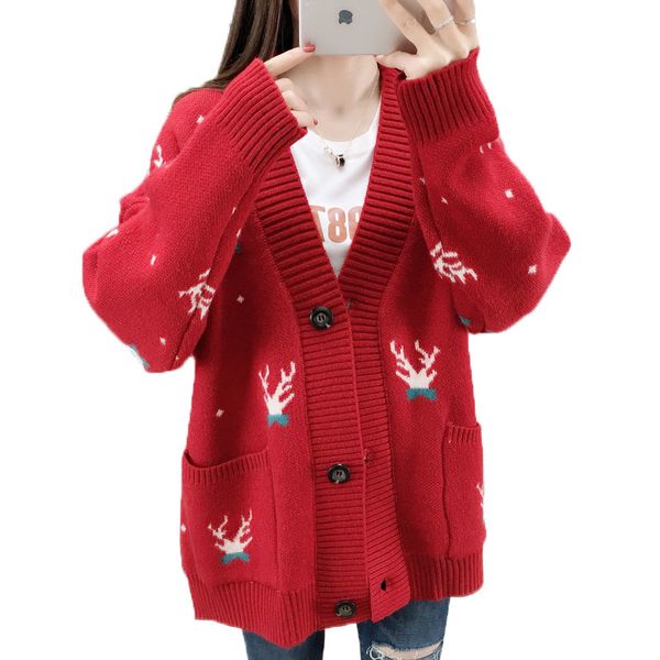 

male spring women outfit autumn goal coat v plus size ladies occasional long sleeve knit sweater cardigan r320 534l, White;black