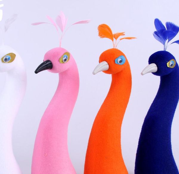 

simulation peacock head flower wedding car decoration accessories opening flower basket model with bouquet packaging materials