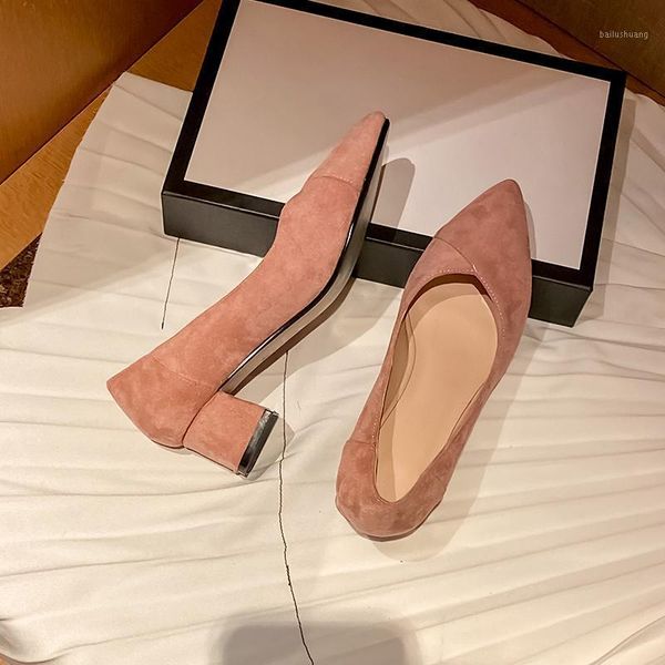 

pqecfs big size 33-43 spring & autumn solid fashion women flock med square heels pumps 3 colors1, Black