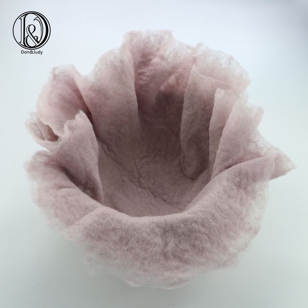 

d&j new handcraft 100% wool felted round blanket baby p blanket basket stuffer newborn pgraphy porps baby shower gift 1016
