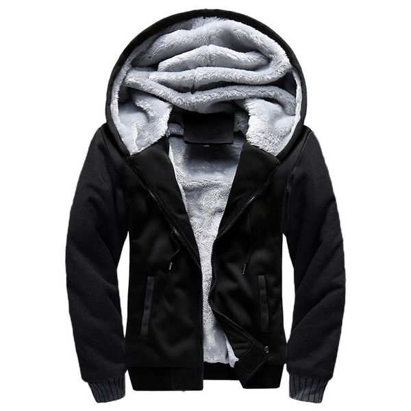 

m-5xl winter thick hoodies men zipper hooded coat brand men tracksuit sweatshirt patchwork jackets warm fleece hoody streetwear, Black;brown