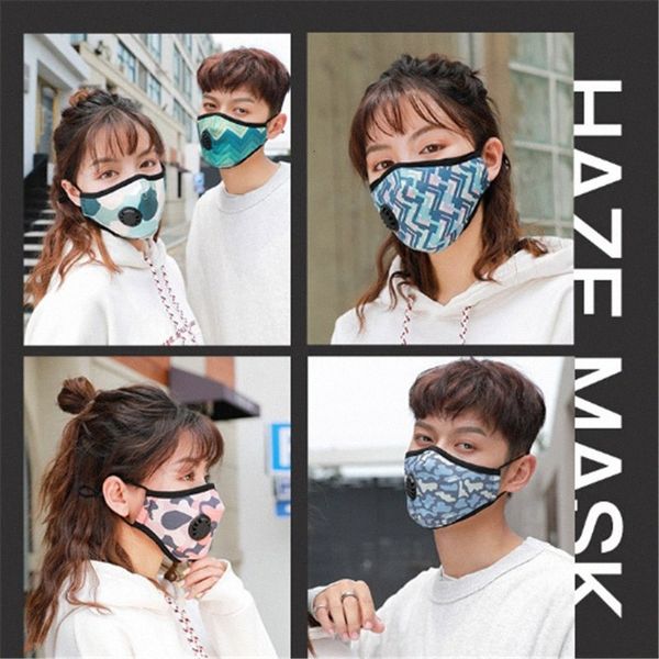 

breathing changeable colors aspirator various valve face filter pads dustproof protective cloth mask with retail package dhd ie9w#