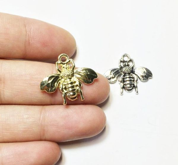 

charms eruifa 20pcs 22*16mm prety bumble bee zinc alloy wholesales necklace,earring bracelet jewelry diy handmade 2 colors, Bronze;silver
