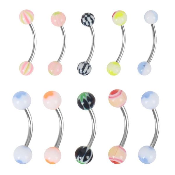 

110pcs/lot fashion piercing set eyebrow bar lip nose pircing ear studs stainless steel mixed body jewelry q bbykst, Silver