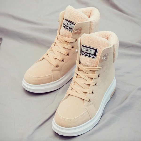 

2020 women sneakers new fashion flock women casual shoes breathable autumn winter lace-up flats platform shoes #nr16, Black