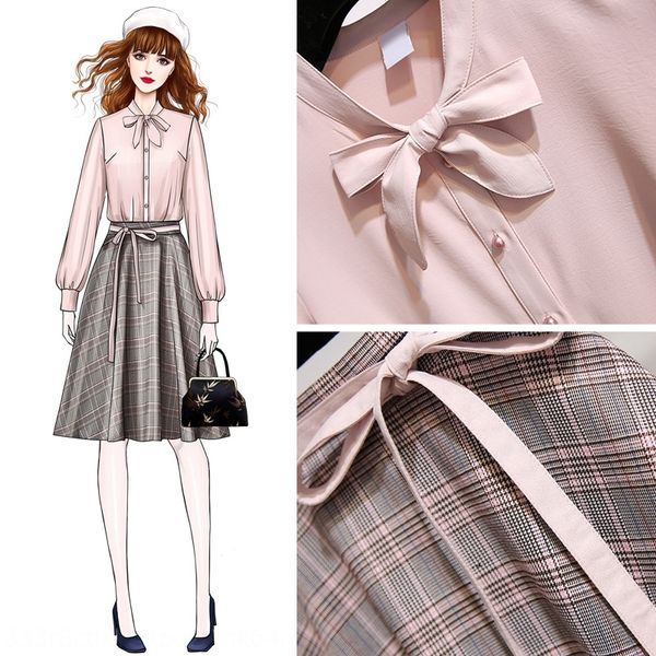 

m4lov skirt dress dressshirt shirt dress 2020 women's autumn early 2lcqn style playful two-piece skirt western, Gray