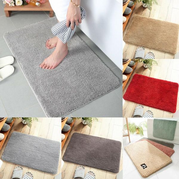 

carpets soft microfibre shaggy non slip absorbent bath mat bathroom shower rugs carpet solid kitchen bedroom home textile