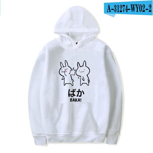 

2020 baka rabbit slap hoodies japan anime funny cute thick hoody harajuku black japanese sweatshirt pullover bbyfkx lg2010