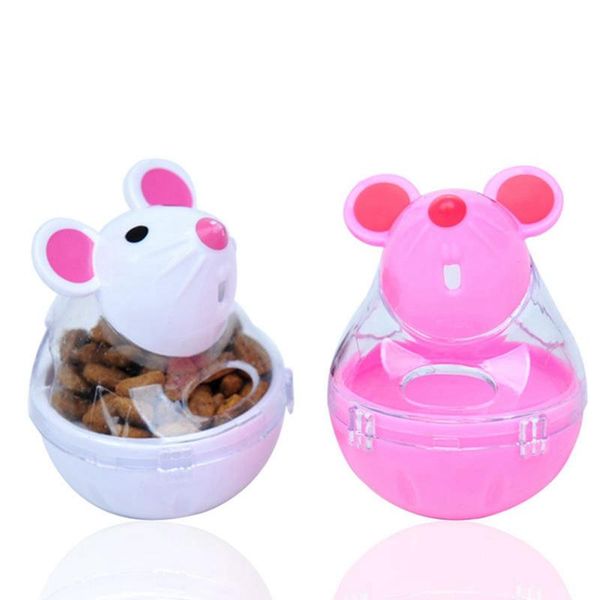 

new pet cat fun tumbler feeder toy mouse leaking balls pet educational toys leakage device funny cat interactive toy