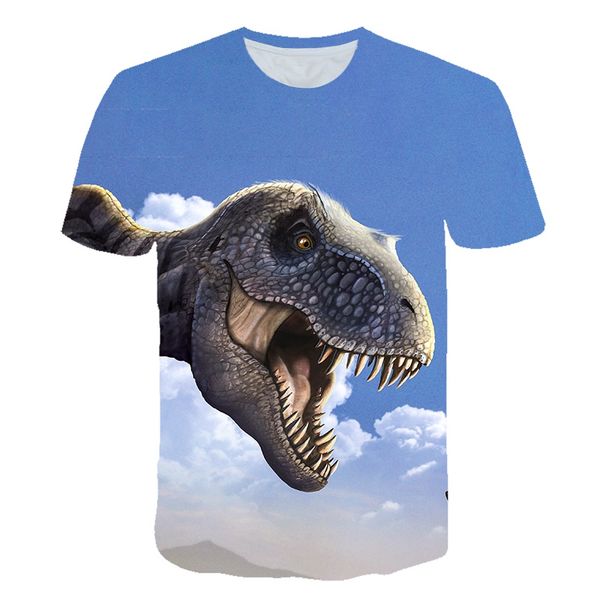 

brand summer dinosaur 3d animal printed 3d print shirts plus size funny plus size men clothing
