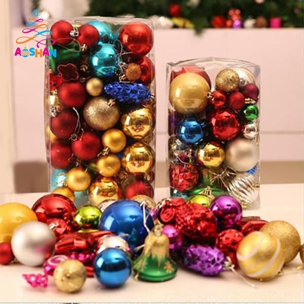 

ld6vc decorations 24-60 barrels of zqeug pendant package christmas ball ball tree christmas pendantmulti-bucket colorful