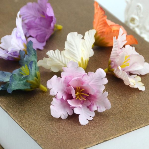 

10pcs/lot 6cm silk orchid artificial flower head for wedding decoration diy wreath gift scrapbooking craft fake jlljqx