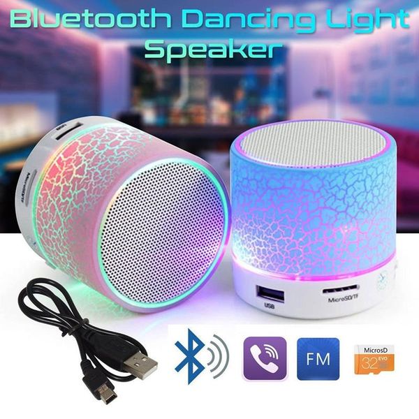 

bluetooth speaker led mini portable wireless speaker radio usb player fm mp3 music sound column for mobile pc