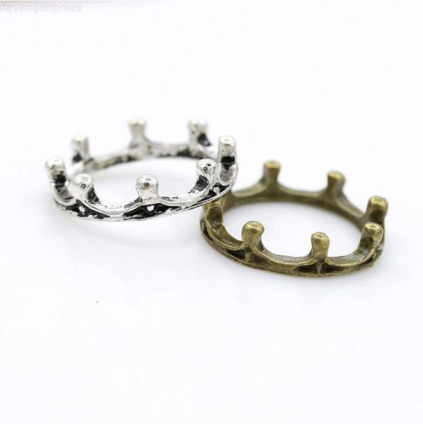 

silver bronze/antique jewelry fashion women vintage plated alloy crown cluster finger rings, Golden;silver