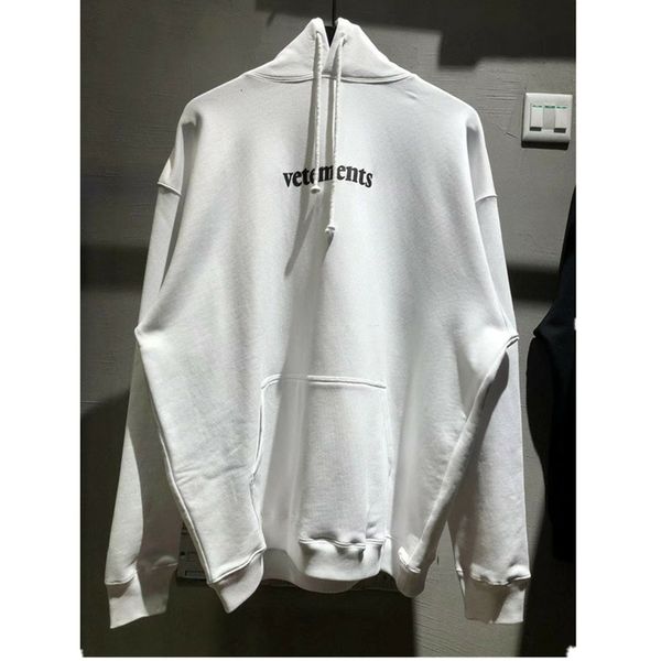 

2021 new hoodie hoody white black orescent green embroidery vetements pullover big tag patch vtm sweatshirts 5zxr