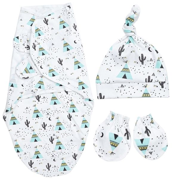

3pcs/lot fashionable cocoon for newborns baby sleeping bag muslin diapers envelope for infant cute baby swaddle wrap baby stuff y201009