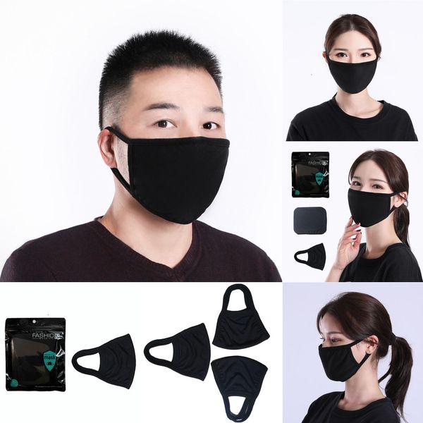

factoryjr7acotton classic fashion face masks washable black reusable dustproof cloth mask for man woman protective produ