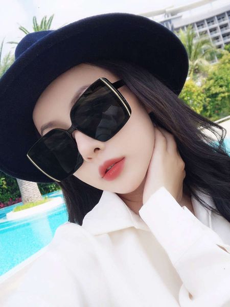 

version of black street fashion korean leisure driving polarized sunglasses women's sunglasses anti ultraviolet sunscreen glasses, White;black
