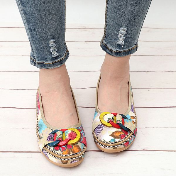 

women slip on summer autumn flat shoes ladies ethnic fabric straw flower casual platform loafers female fashion shoes 2020 1006, Black;white