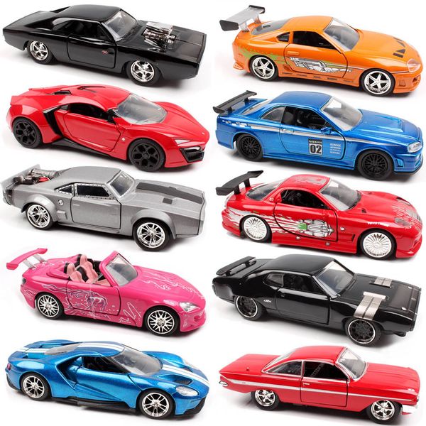 

nissan jada 1:32 chevy fast ford dodge charger gtr honda lykan toyota supra race diecast & vehicle model scale cars toy for kids