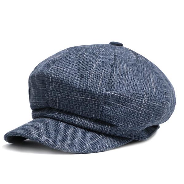 

2020 новый newsboy берет шапки для женщин и мужчин хлопок белье восьмиугольная cap осень весна зима мода теплый берета женские шапки, Blue;gray