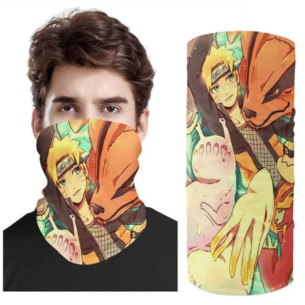 

anime uzumaki naruto custom mode multi functional bandana headband ring neck scarf seamless tubular magic face scarf, Blue;gray