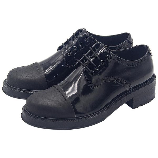 

mens derby shoes genuine leather mens formal business shoes flat heel man handmade oxfords, Black