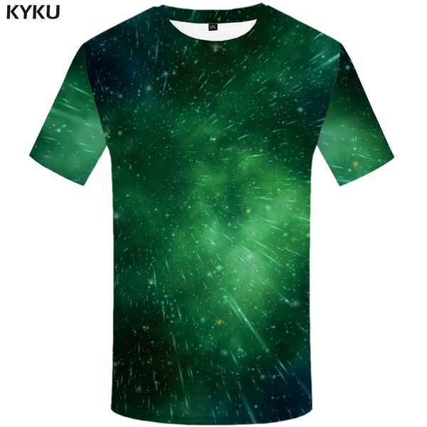 

brand galaxy t shirt men space shirt print meteor tshirt printed green t-shirts 3d nebula funny t shirts short sleeve, White;black