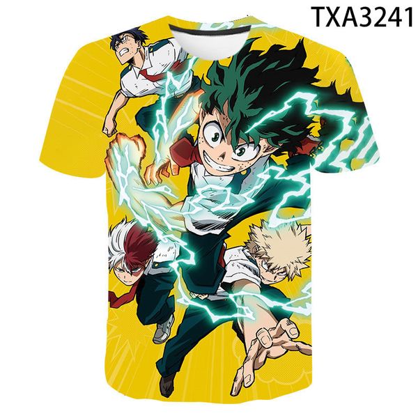 

boy girl my hero academia boku no hero academia cool 3d print shirts comics kawaii harajuku men clothing