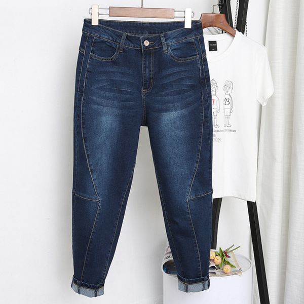 

5xl high waist jeans women plus size harem pants casual vintage boyfriend jeans for women loose streetwear mom jeans mujer k583 210202, Blue