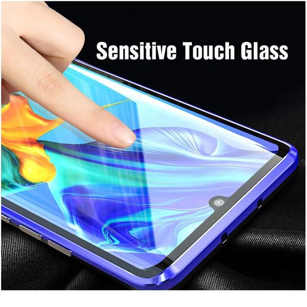 

magnetic case on honor 10 lite 10 light 9x 20 pro double side tempered glass metal cover for huawei qylahk
