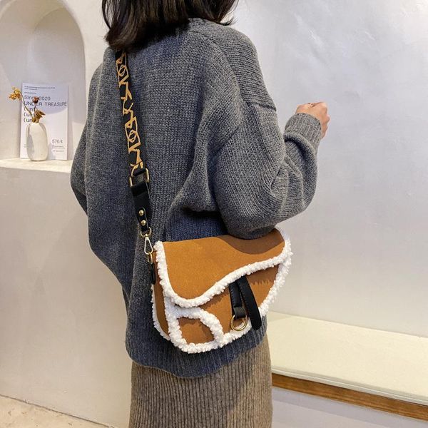 

fashion plush tote women's handbag casual pu leather shoulder messenger bags for women 2021 women's designer bag purse