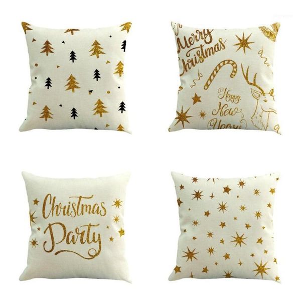 

christmas cushion cover merry christmas decoration pillowcases santa claus cotton linen throw pillow case cover kerstmis navidad1