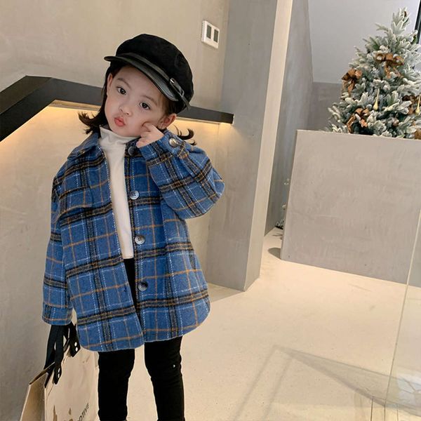 

new boys autumn foreign sle winter 2020 and girls' cotton coat children's plaid shirt, Black